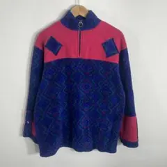 90s~ ヴィンテージ レトロ 古着 プルオーバー フリース ハーフジップ 