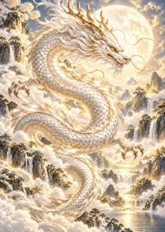 白龍 アート 開運 ウォールデコ