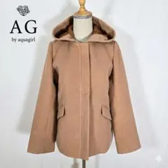 AG by aquagirl フード付き ショートコート ノーカラー キャメルMのサムネイル