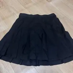プリーツスカート ミニスカ ゴムウエスト ブラック 黒 SPINNS