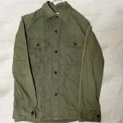 a0724❤️グローバルワーク　コットンシャツ【M】メンズ　カーキ　長袖　❤️