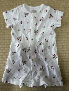 petit main いちご柄ロンパース 80