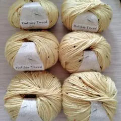 13 ホリデーツイード　色番8 ユザワヤ　 6玉セット　ネップ毛糸　メリノウール