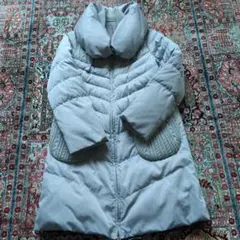美品　ライトグレー ダウンコート