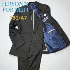 PERSON’S FOR MEN　メンズスーツ　セットアップ　背抜き　黒　A7
