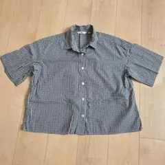 UNIQLO チェック柄 半袖シャツ Mサイズ