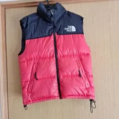 THE NORTH FACE ダウンベスト 赤黒