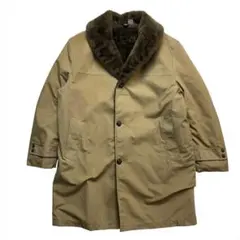 Vintage 裏ボア ギャング コート ベージュ 古着 メンズ S サイズ44