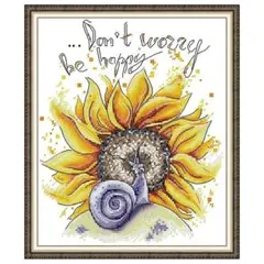 【Don't worry be happy 14ct】クロスステッチキット