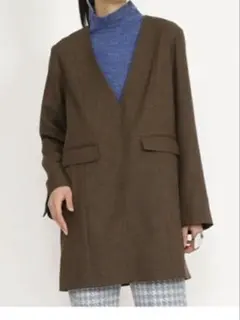 新品未使用　Ray BEAMS Vネック ジャケット ワンピース　ブラウン