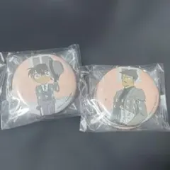 名探偵コナン ラッキーくじ 缶バッジ 江戸川コナン 毛利小五郎 4個セット