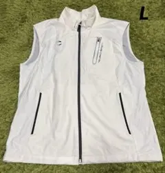 ルイカステル メンズ ゴルフ ホワイト ジップアップベスト 105(L)