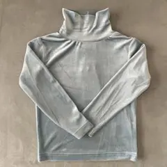 softcheese ソフトチーズ　ベロアハイネック 淡緑　100cm