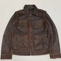 本革　レザージャケット　フライト　A-2タイプ　バイカー