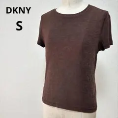 DKNY 半袖ニット ブラウン USA製 Sのサムネイル