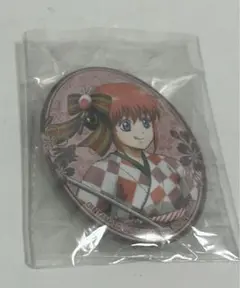 銀魂 一番カフェ 六角形 缶バッジ　銀時 2点セット 銀魂 銀時 一番カフェ 普段格好つける奴に限って寝顔がひどい