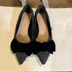 Oriental Traffic ツイードフラットシューズ 22.5cm