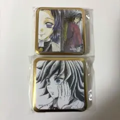 鬼滅の刃　ダイニング　スクエア缶バッジ　義勇&しのぶセット