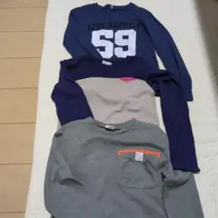 長袖Tシャツ３枚セット140cm 　branshes/BREEZE