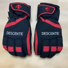 DESCENTE スキーグローブ ブラック/レッド