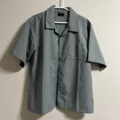 古着 ブルーグレー 半袖シャツ 胸ポケット付き
