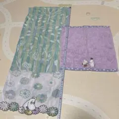 ムーミン タオル 花柄 デザイン2枚セット