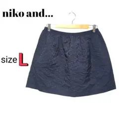 ★美品★ niko and ...ニコアンド　花柄　レース調　ミニスカート　Lのサムネイル