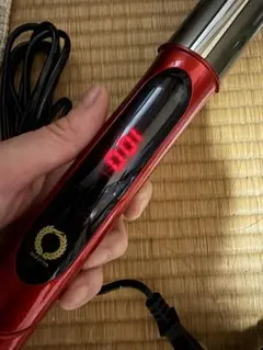 レッド 2way・3wayヘアアイロン デジタル表示