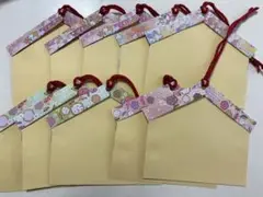 絵馬　お正月　和風ちよがみ　色画用紙　ハンドメイド　折り紙　10枚