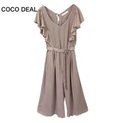 COCO DEAL フリルスリーブオールインワン　くすみピンク　ワンピースのサムネイル