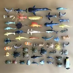 海の生き物フィギュア　57体セット　まとめ売り　おまけ付き　送料込み　匿名配送