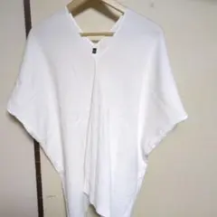 無印良品　高島ちぢみ　プルオーバー　M〜XL　ドルマントップス　男女兼用　白のサムネイル