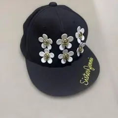 Sister Jenni 花モチーフ キャップ 黒のサムネイル