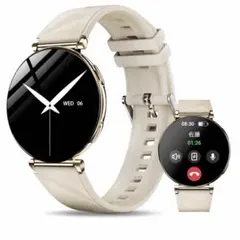 ゴールド超薄型スマートウォッチ レディース iPhone Android対応