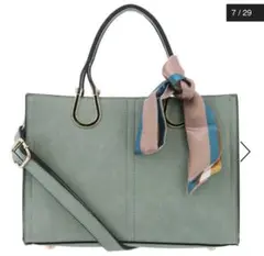 ケスクルデザイン 2WAYハンドバッグ　グリーン　sac's bar