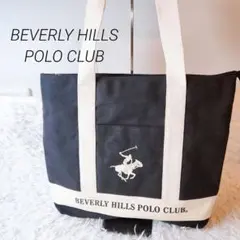 BEVERLY HILLS POLO CLUB　キャンバストートバッグ　ブラック