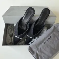 BALENCIAGA ブラック ポインテッドトゥ ミュール 2026年最新】BALENCIAGA つま先：ポインテッドトゥ レディース