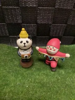 レア！デコレ コンコンブル パンダ カメラ サンタ 置物 セット