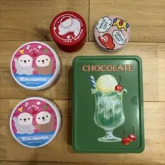 空き缶 メリーチョコ　ユニバマリオ　アクアス　まとめ売り　お菓子缶