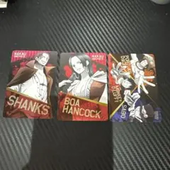 ONE PIECE なか卯コラボカード　３枚　シャンクス　ハンコック
