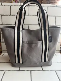 トートバッグ帆布　チャコールグレー　シンプル　大人　ハンドメイド〜9/30値下げ