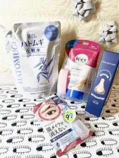 Hatomugi 化粧水 500ml & Veet 脱毛クリーム 。4点になって