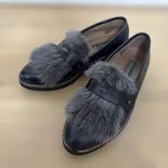 Mackintosh マッキントッシュ ファー付 ローファー 23.5㎝ 厚底のサムネイル