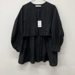 新品　americanholic サッカーティアードロングブラウス　M ⭐︎2のサムネイル