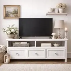 幅110cm【新品】アンティーク風 テレビ台 クラシカル　クリスタル調取っ手 幅110cm【新品】アンティーク風 テレビ台 クラシカル クリスタル調