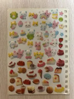平成 レトロ ぷっくりシール うさぎ パンダ 犬 スイーツ
