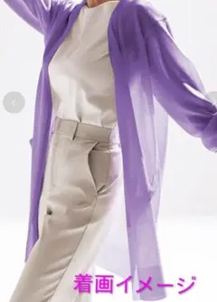 【新品未使用】【美品】DoCLASSE ドゥクラッセ パープル 長袖カーディガンのサムネイル