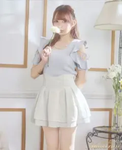 ミシェルマカロン michellmacaron ラメツイード 美脚スカート M