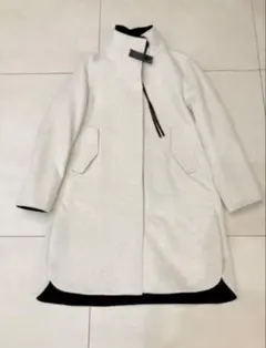 キヨコタカセ K.T アンゴラ　ダブルフェイス　リバーコート　レザーコンビコート