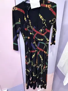 Lauren Ralph Laurenベルト柄 カシュクールワンピース 七分袖のサムネイル